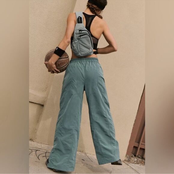 FREE PEOPLE Movement Pants Stadium Active Sports Streetwear Vintage Green Size S - Picture 4 of 13